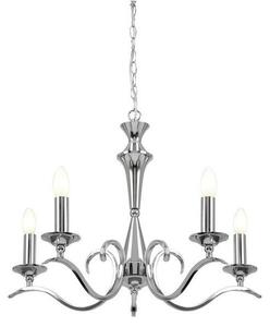 Endon KORA-5CH Traditional 5 Light Chandelier With Chrome Finish