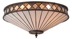 INTERIORS 1900 64145 Fargo Tiffany 2 Light Flush Ceiling Light