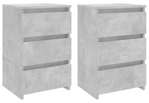 Bed Cabinets 2 pcs Concrete Grey 40x35x62.5 cm Engineered Wood