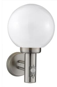 Searchlight 085 Globe Outside Wall Light Stainless Steel With Motion Sensor