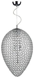 Dar FRO0550 Frost 5 Light Chrome And Crystal Pendant