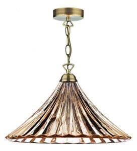 Dar ARD866 Ardeche Amber Glass Pendant