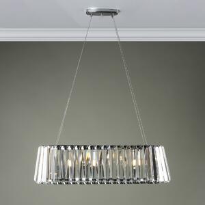 Dar CEC0350 Cecilia 3 Light Chrome And Crystal Modern Pendant