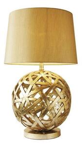 Dar BAL4263 Balthazar Gold Table Lamp With Cream Faux Silk Shade