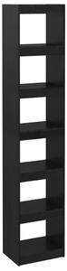 Book Cabinet/Room Divider Black 40x30x199 cm Solid Pinewood