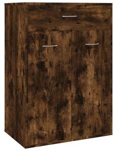 Shoe Cabinet Smoked Oak 60x35x84 cm Engineered Wood