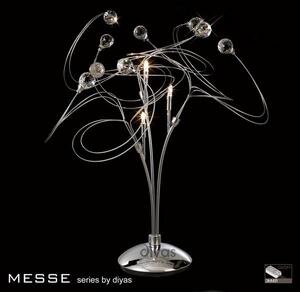 IL30174 Messe 3 Chrome And Crystal Table Lamp