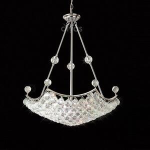 IL30036 Cesto 10 Light Semi-Flush Crystal Ceiling Pendant