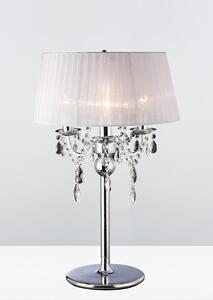 IL30062WH Olivia Chrome Table Lamp with White Shade