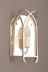 Gothic N732 Solid Brass Nickel Plated 1 Light Wall Lantern