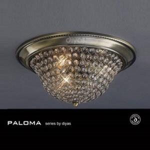 IL31132 Paloma 3 Light Antique Brass Flush Ceiling Light