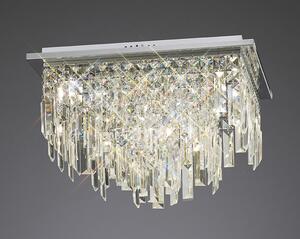 IL30252 Maddison Square Flush Chrome/Crystal Ceiling Light
