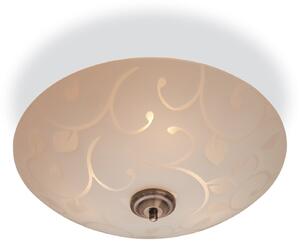 Firstlight 8317 Sadie 3 Light Flush Ceiling Light with Patterned Glass