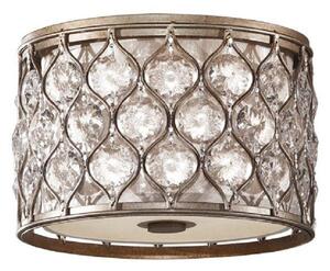 FE/LUCIA/F Lucia 2 Light Burnished Silver Flush Light