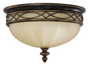 FE/DRAWINGRM/FB Drawing Room Walnut Flush Ceiling Light