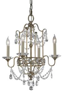 FE/GIANNA4 Gianna 4 Light Gilded Silver & Crystal Chandelier