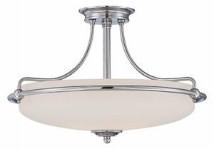 QZ/GRIFFIN/SFM C 4 Light Med Chrome Semi Flush Ceiling Light