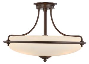 QZ/GRIFFIN/SFMPN 4 Light Med Bronze Semi Flush Ceiling Light