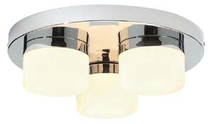 34200 Pure Triple Round Plate Bathroom Chrome Ceiling Light