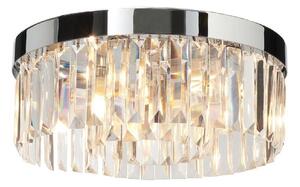 Saxby 35612 Stunning IP44 Crystal Bathroom Flush Ceiling Light Polished Chrome