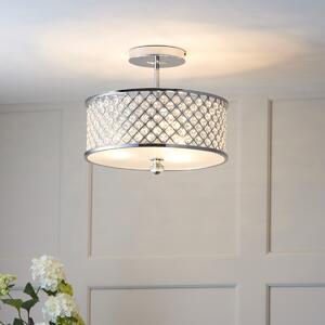 Endon HUDSON-3CH 3 Light Diamond Chrome & Crystal Ceiling Light