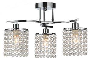Modern 3 Way Chandelier Ceiling Light with Crystal Droplets