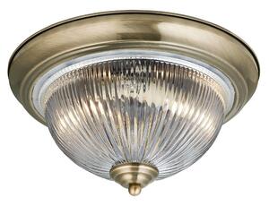 Searchlight 4370 American Diner IP44 Flush Ceiling Light Antique Brass