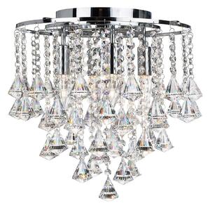 Searchlight 3494-4CC Dorchester 4 Light Crystal Flush Ceiling Light
