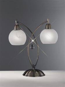 Franklite Thea TL908 2 Light Modern Bronze & Crystal Table Lamp