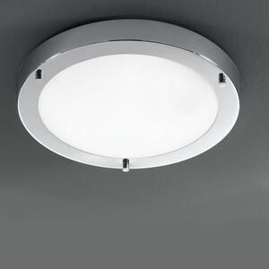 Franklite CF5681 1 Light Chrome & Glass Flush Bathroom Ceiling Light