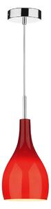 Dar SOH0125 Soho Mini 1 Light Red Glass Ceiling Pendant