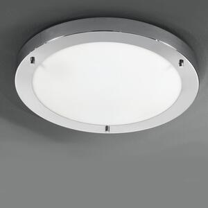 Franklite CF5682 2 Light Chrome & Glass Flush Bathroom Ceiling Light