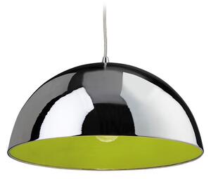 Firstlight 8622CHGN Bistro 1 Light Ceiling Pendant in Chrome and Green Finish