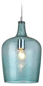 Firstlight 2301AQ Glass 1 Light Aqua Finish Dimple Effect Ceiling Pendant
