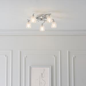 Endon BOYER-5CH Modern 5 Light Semi Flush Ceiling Light