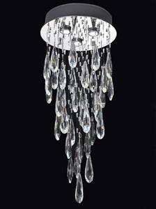F2320/3 Chrome 3 Light LED Crystal Ceiling Light