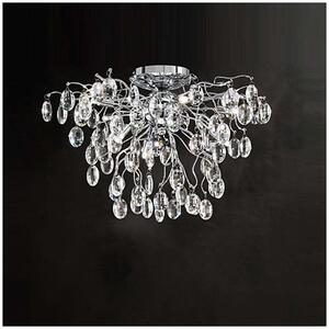 F2326/8 Chrome 8 Light LED Crystal Ceiling Light
