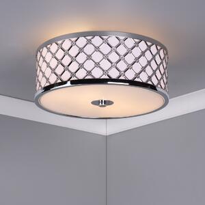 Dar CIV5250 Civic 2 Light Chrome Small Ceiling Flush Light
