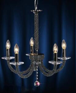 Diyas IL30475 Elena Ceiling Pendant Light in Black Chrome