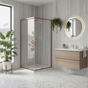 Shower enclosure Rea City 80x80 Gold Brush