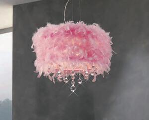 Diyas IL30742/PI Ibis Ceiling Pendant Light with Pink Shade