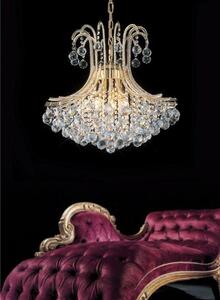 Diyas IL30217 Bask Crystal Ceiling Pendant in Gold Finish