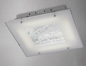 Diyas IL80050 Felix LED Chrome And Frosted Glass Flush Ceiling Light