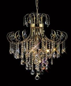 Diyas IL32056 Rosina Ceiling Pendant Light in French Gold Finish
