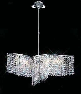 Diyas IL30572 Fabio Crystal Ceiling Pendant Light in Polished Chrome Finish