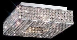 Diyas IL30431 Piazza Polished Chrome Crystal Flush Ceiling Light