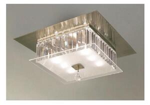 Diyas IL30248 Tosca Glass Ceiling Flush Light in Antique Brass