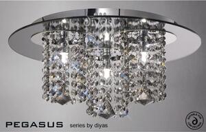 Diyas IL31466 Pegasus Crystal Flush Ceiling Light