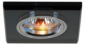 Diyas IL30817BL Black Crystal Recessed Square Downlights Fascia