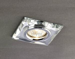 Diyas IL30812CH Clear Crystal Recessed Chamfered Square Downlight Fascia